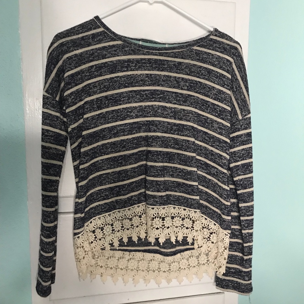 Blue and Cream Stripped Sweater